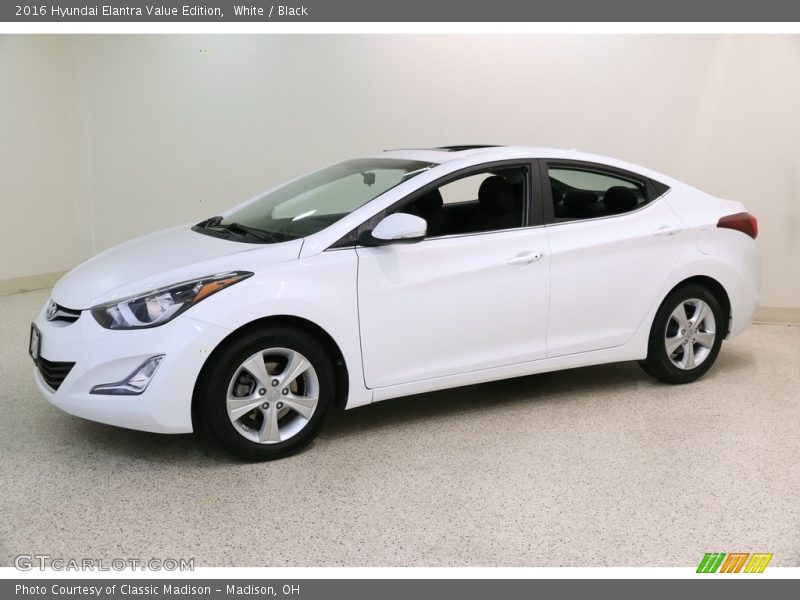White / Black 2016 Hyundai Elantra Value Edition