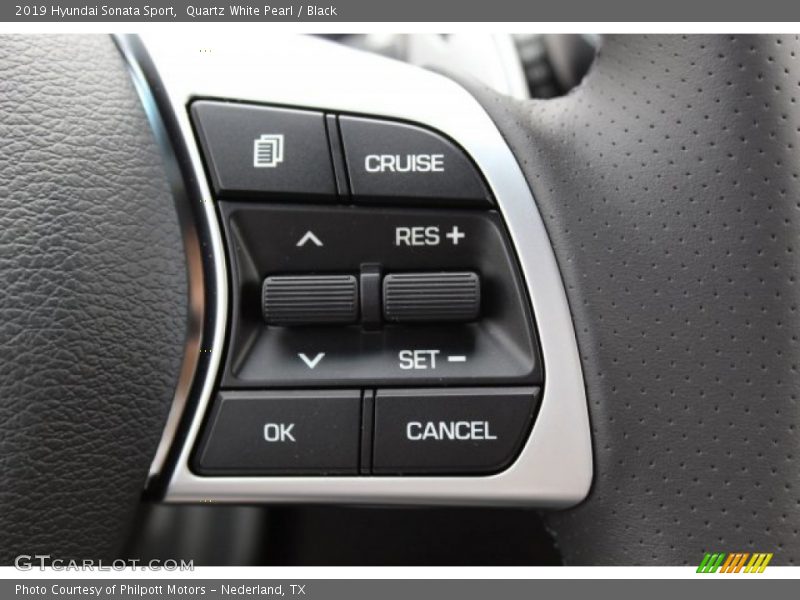 Quartz White Pearl / Black 2019 Hyundai Sonata Sport