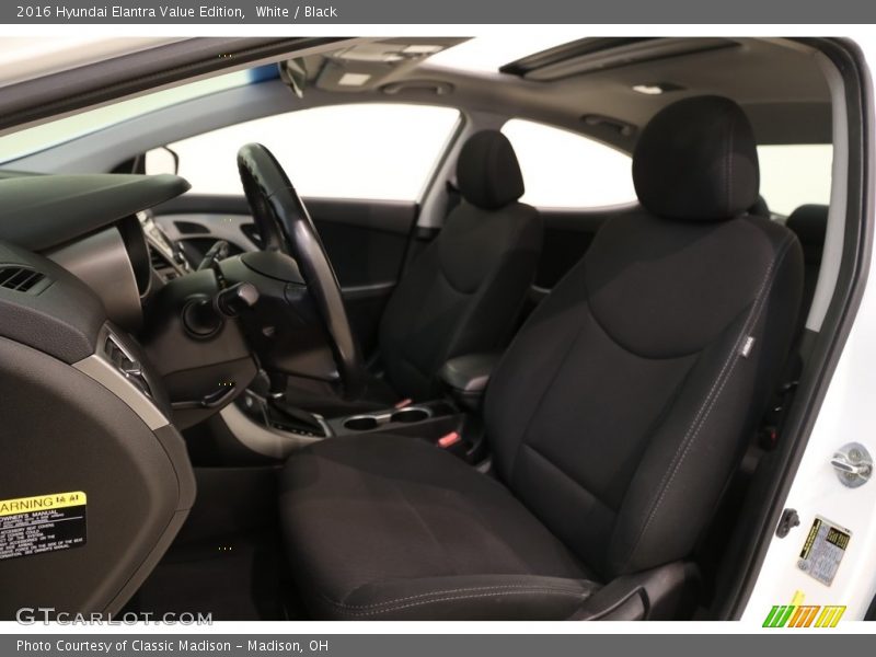 White / Black 2016 Hyundai Elantra Value Edition