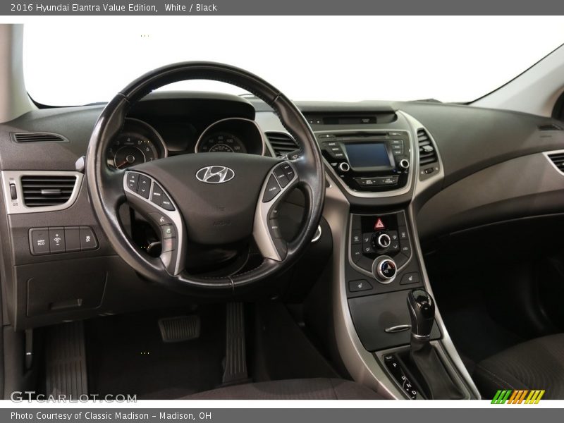 White / Black 2016 Hyundai Elantra Value Edition