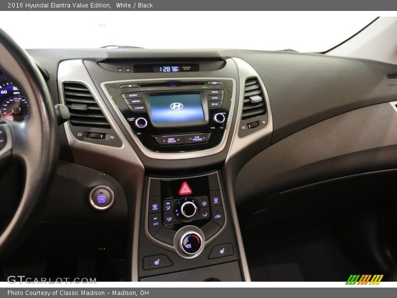 White / Black 2016 Hyundai Elantra Value Edition