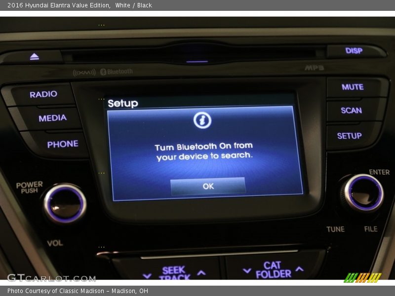 White / Black 2016 Hyundai Elantra Value Edition