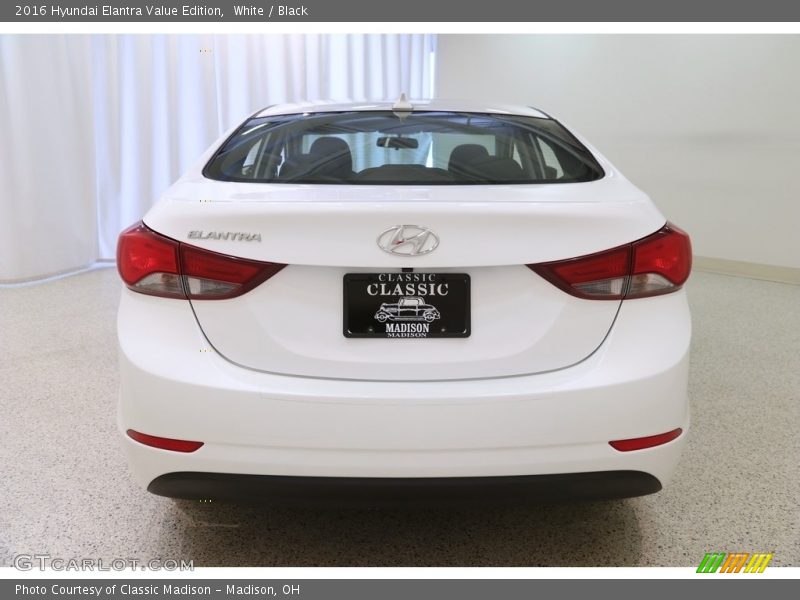 White / Black 2016 Hyundai Elantra Value Edition