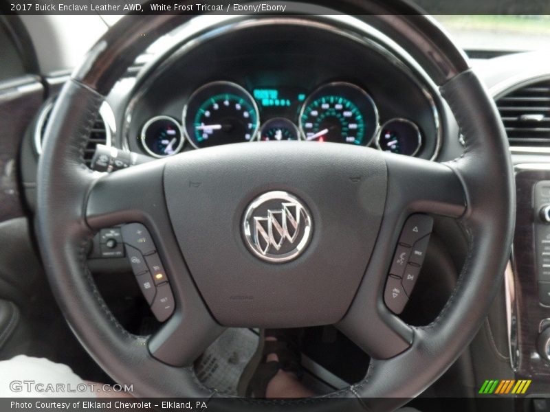 White Frost Tricoat / Ebony/Ebony 2017 Buick Enclave Leather AWD
