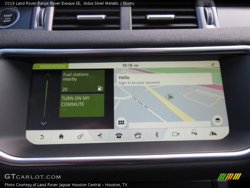 Navigation of 2019 Range Rover Evoque SE