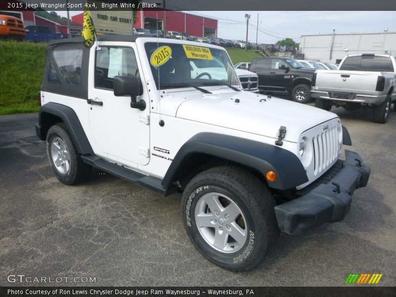Bright White / Black 2015 Jeep Wrangler Sport 4x4