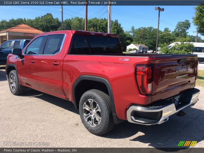 Red Quartz Tintcoat / Jet Black 2019 GMC Sierra 1500 SLE Crew Cab 4WD