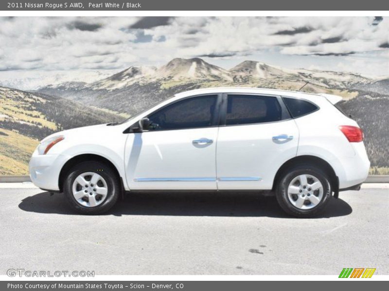 Pearl White / Black 2011 Nissan Rogue S AWD