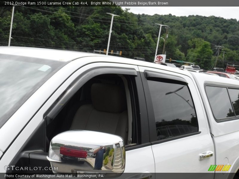 Bright White / Light Pebble Beige/Bark Brown 2012 Dodge Ram 1500 Laramie Crew Cab 4x4