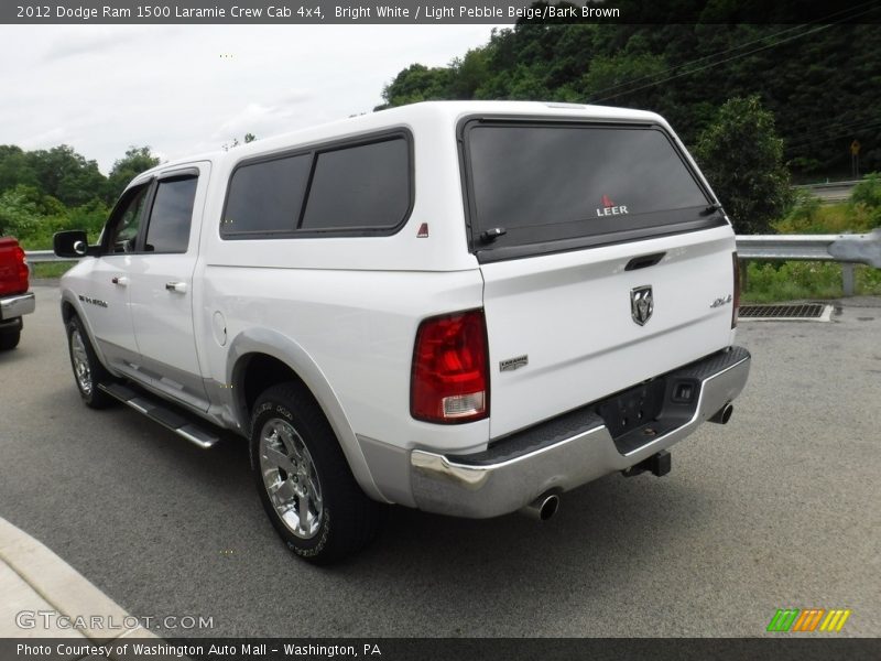 Bright White / Light Pebble Beige/Bark Brown 2012 Dodge Ram 1500 Laramie Crew Cab 4x4
