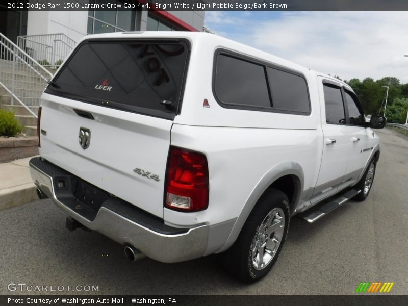 Bright White / Light Pebble Beige/Bark Brown 2012 Dodge Ram 1500 Laramie Crew Cab 4x4