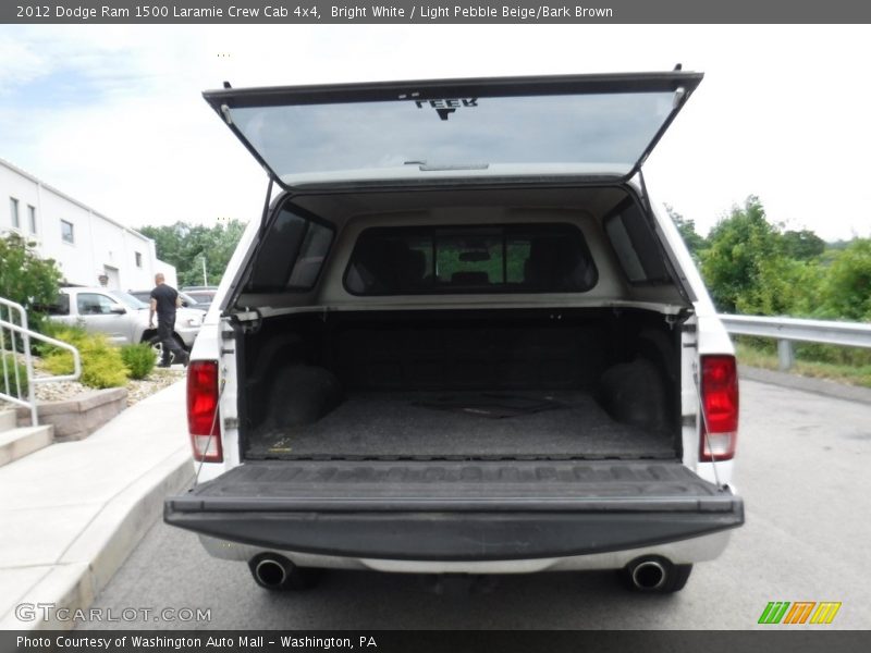 Bright White / Light Pebble Beige/Bark Brown 2012 Dodge Ram 1500 Laramie Crew Cab 4x4