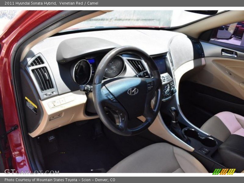 Venetian Red / Camel 2011 Hyundai Sonata Hybrid