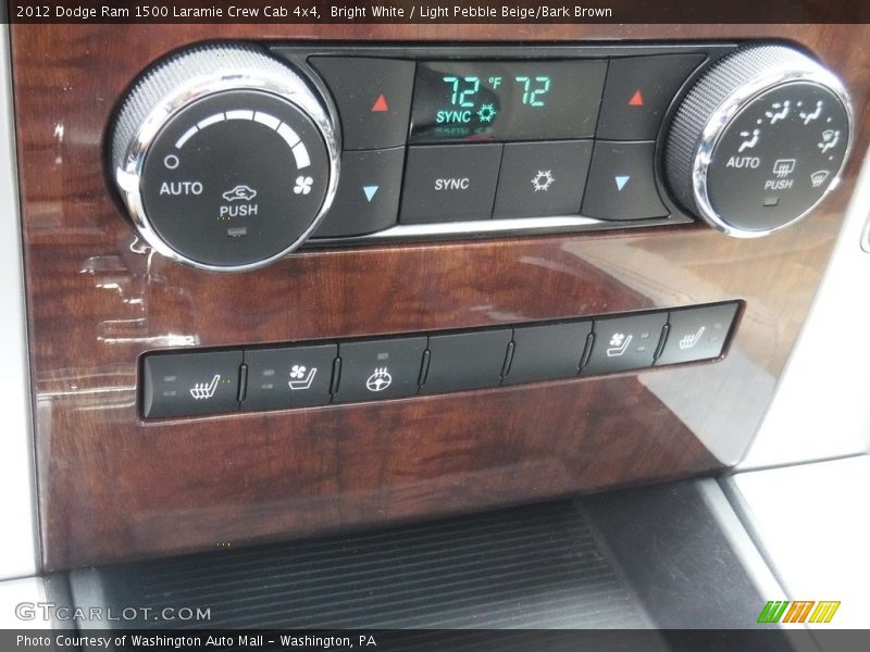 Bright White / Light Pebble Beige/Bark Brown 2012 Dodge Ram 1500 Laramie Crew Cab 4x4
