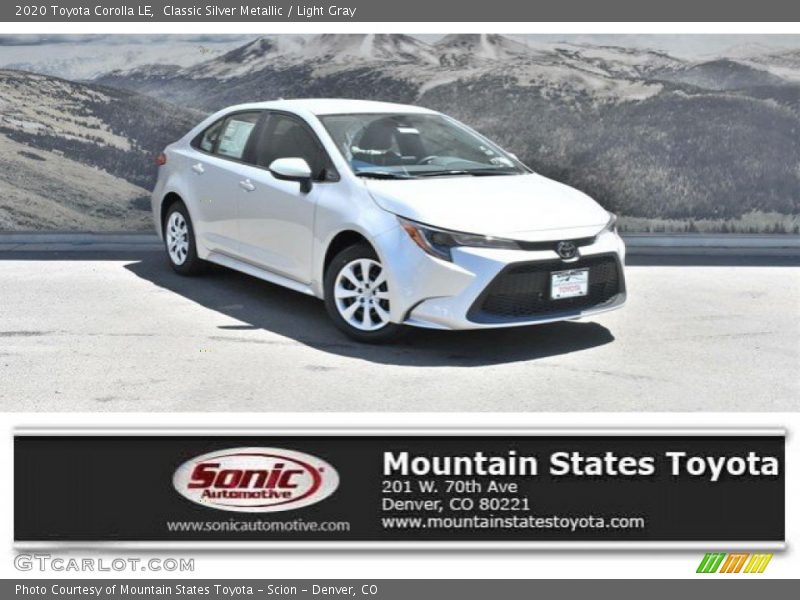 Classic Silver Metallic / Light Gray 2020 Toyota Corolla LE