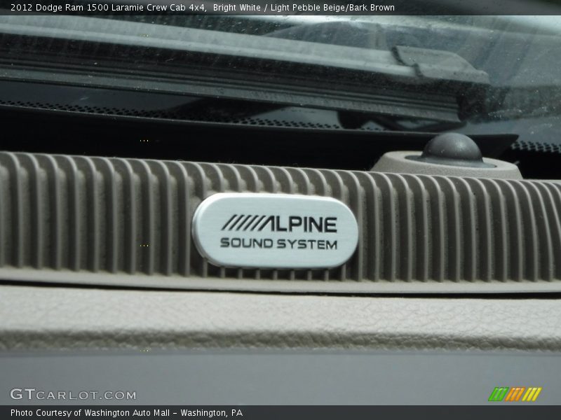 Bright White / Light Pebble Beige/Bark Brown 2012 Dodge Ram 1500 Laramie Crew Cab 4x4