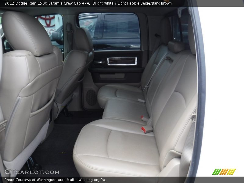 Bright White / Light Pebble Beige/Bark Brown 2012 Dodge Ram 1500 Laramie Crew Cab 4x4
