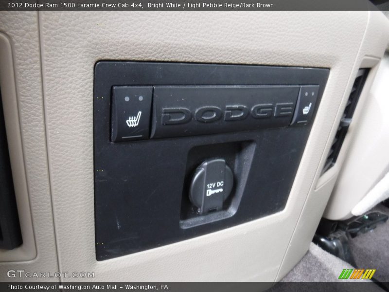 Bright White / Light Pebble Beige/Bark Brown 2012 Dodge Ram 1500 Laramie Crew Cab 4x4