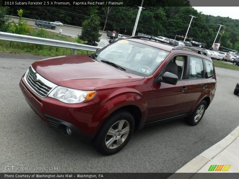 Paprika Red Pearl / Platinum 2010 Subaru Forester 2.5 X Premium