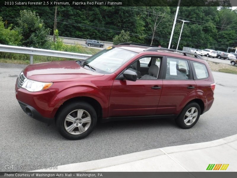 Paprika Red Pearl / Platinum 2010 Subaru Forester 2.5 X Premium