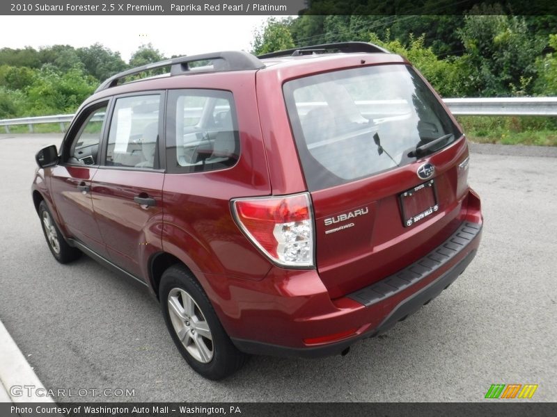 Paprika Red Pearl / Platinum 2010 Subaru Forester 2.5 X Premium