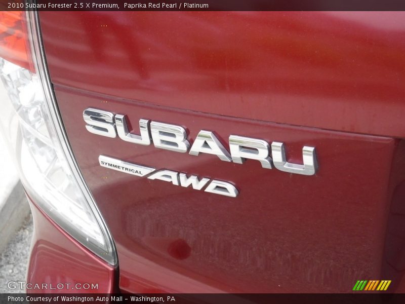 Paprika Red Pearl / Platinum 2010 Subaru Forester 2.5 X Premium