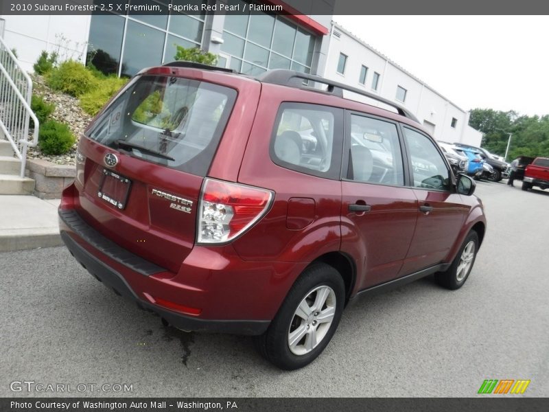 Paprika Red Pearl / Platinum 2010 Subaru Forester 2.5 X Premium