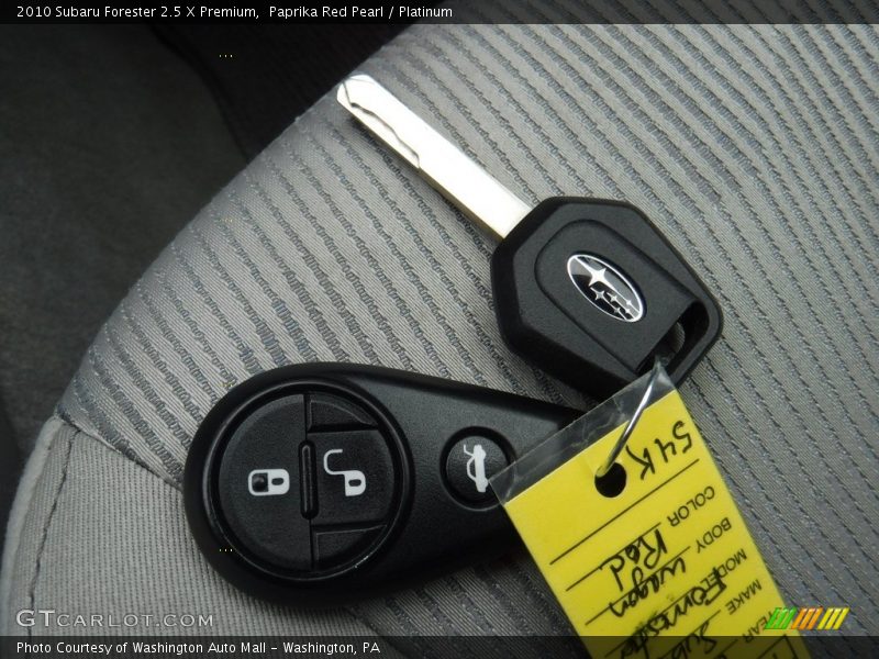 Paprika Red Pearl / Platinum 2010 Subaru Forester 2.5 X Premium