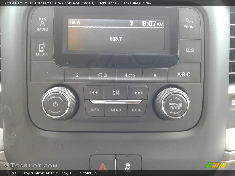 Bright White / Black/Diesel Gray 2019 Ram 3500 Tradesman Crew Cab 4x4 Chassis