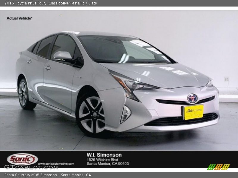Classic Silver Metallic / Black 2016 Toyota Prius Four
