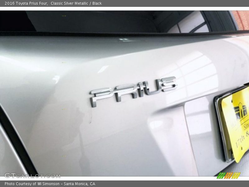 Classic Silver Metallic / Black 2016 Toyota Prius Four