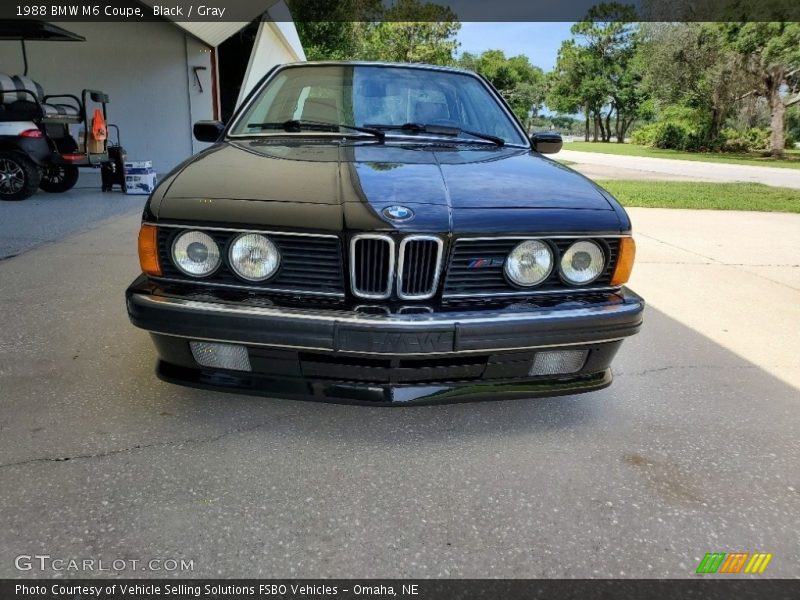 Black / Gray 1988 BMW M6 Coupe