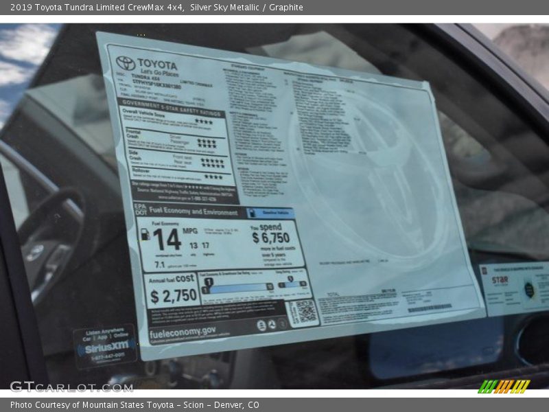 Silver Sky Metallic / Graphite 2019 Toyota Tundra Limited CrewMax 4x4