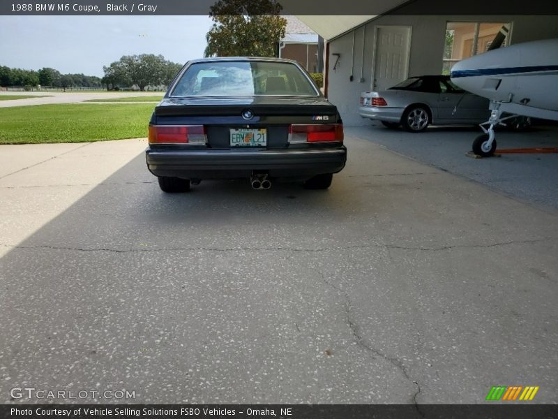 Black / Gray 1988 BMW M6 Coupe