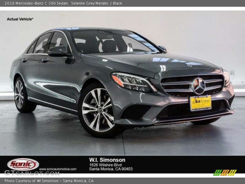 Selenite Grey Metallic / Black 2019 Mercedes-Benz C 300 Sedan