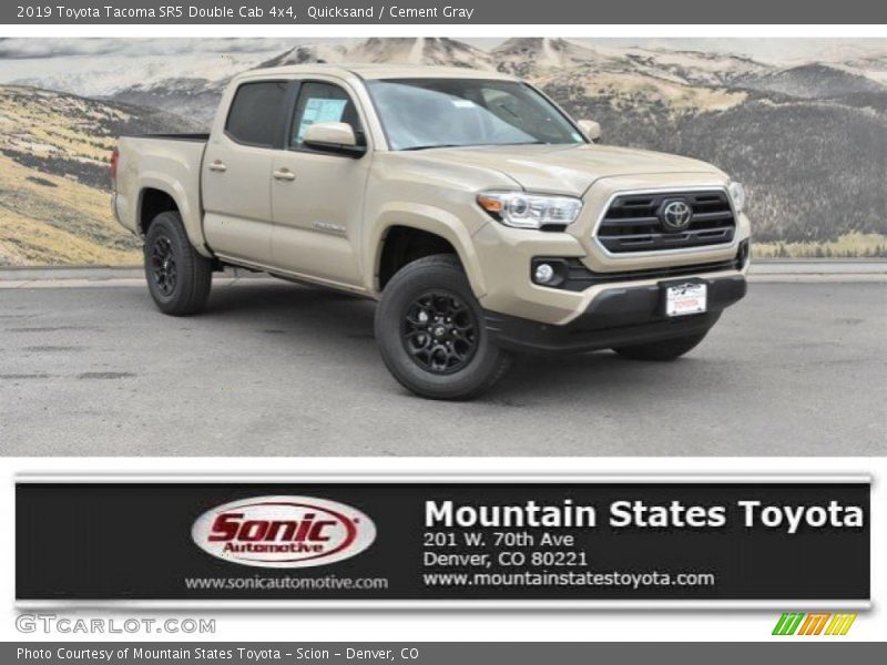 Quicksand / Cement Gray 2019 Toyota Tacoma SR5 Double Cab 4x4