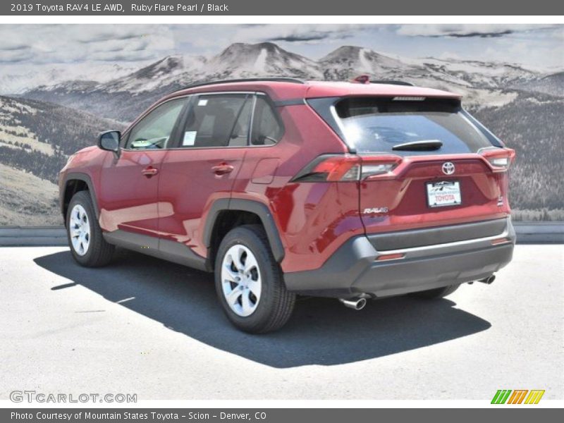 Ruby Flare Pearl / Black 2019 Toyota RAV4 LE AWD