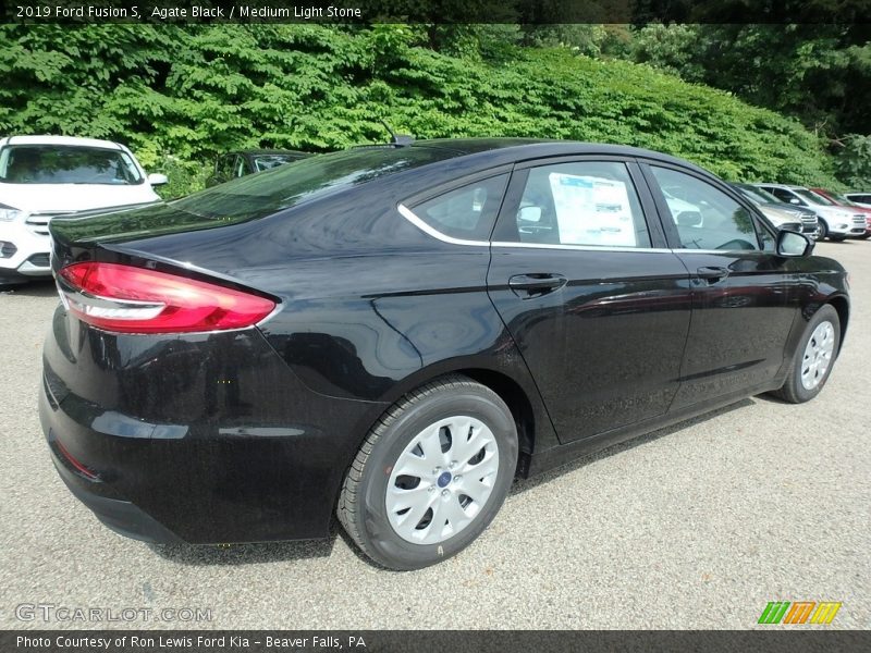 Agate Black / Medium Light Stone 2019 Ford Fusion S
