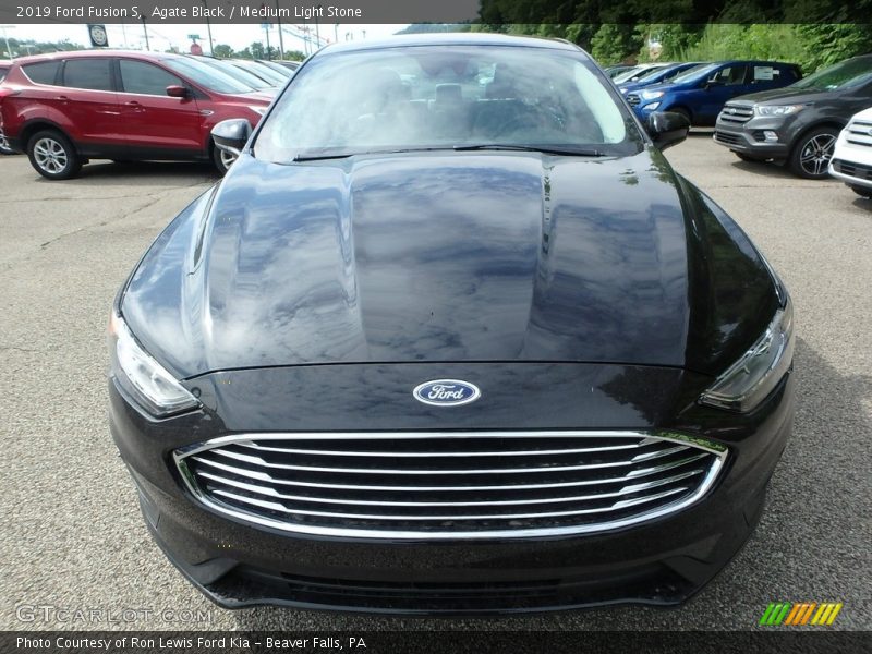 Agate Black / Medium Light Stone 2019 Ford Fusion S