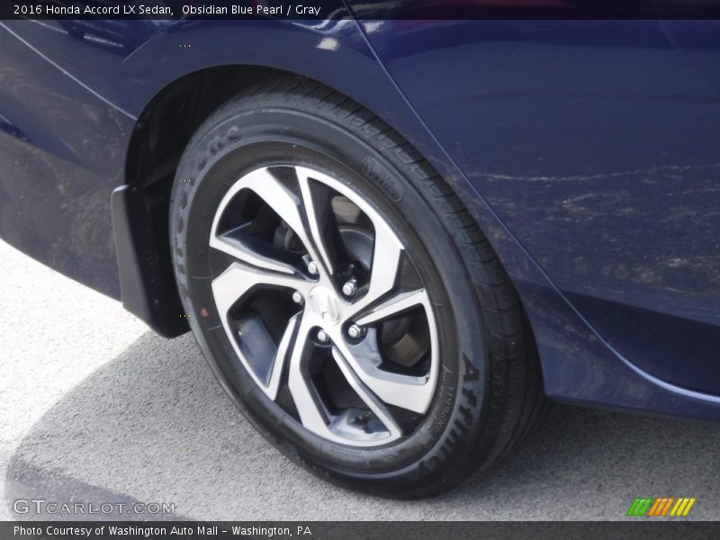 Obsidian Blue Pearl / Gray 2016 Honda Accord LX Sedan