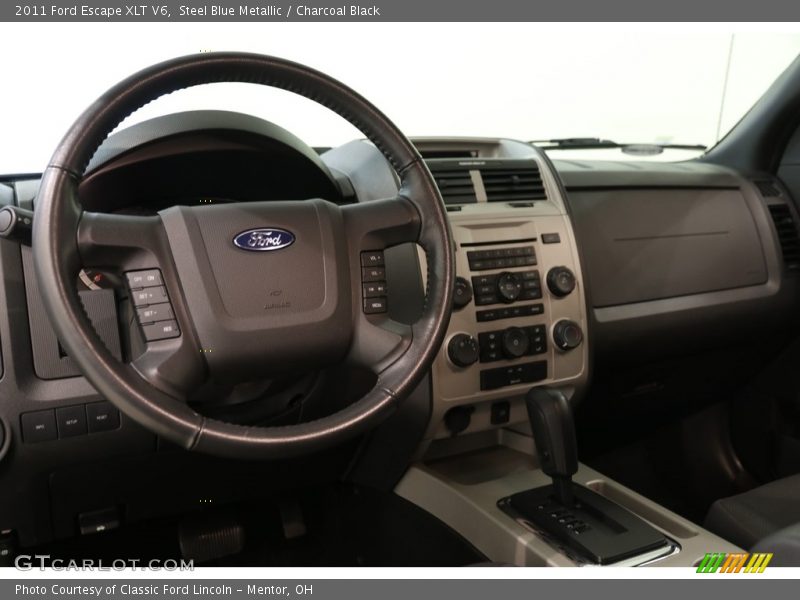 Steel Blue Metallic / Charcoal Black 2011 Ford Escape XLT V6