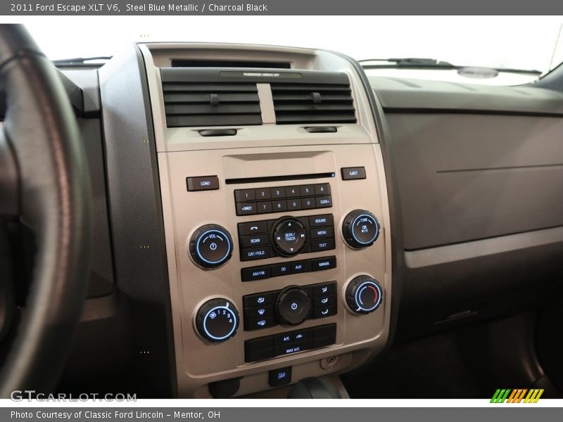 Steel Blue Metallic / Charcoal Black 2011 Ford Escape XLT V6