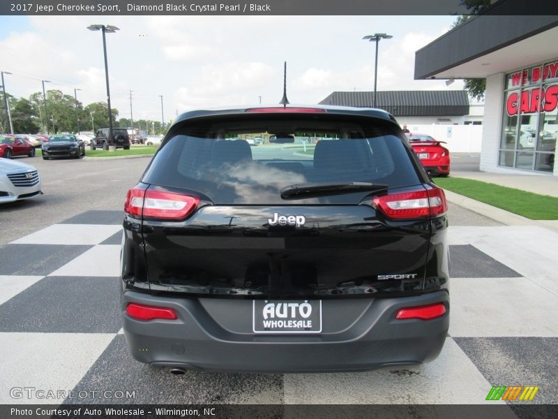 Diamond Black Crystal Pearl / Black 2017 Jeep Cherokee Sport