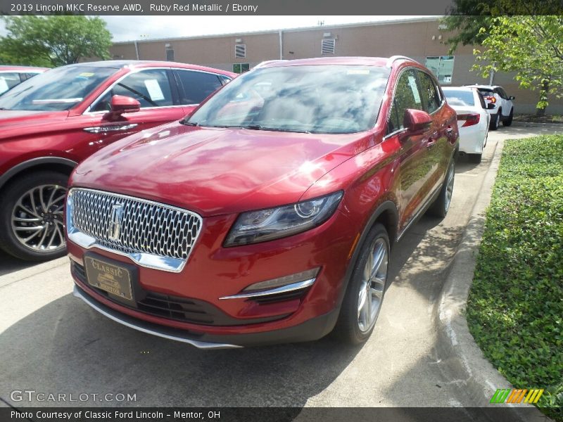 Ruby Red Metallic / Ebony 2019 Lincoln MKC Reserve AWD