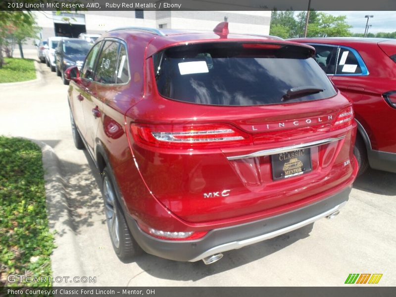 Ruby Red Metallic / Ebony 2019 Lincoln MKC Reserve AWD