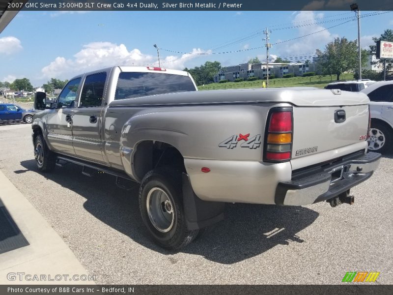 Silver Birch Metallic / Pewter 2007 GMC Sierra 3500HD SLT Crew Cab 4x4 Dually