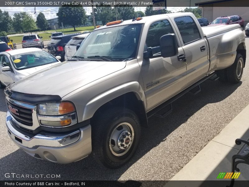 Silver Birch Metallic / Pewter 2007 GMC Sierra 3500HD SLT Crew Cab 4x4 Dually