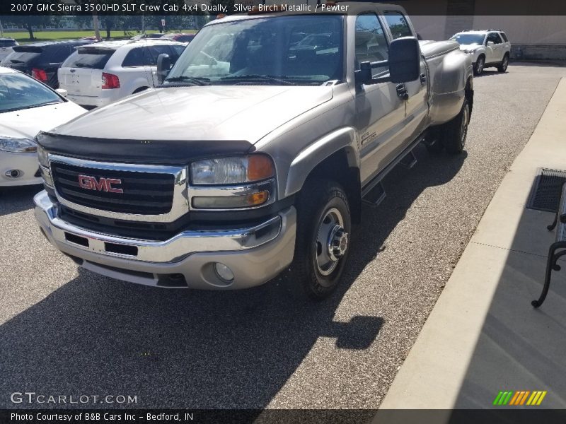 Silver Birch Metallic / Pewter 2007 GMC Sierra 3500HD SLT Crew Cab 4x4 Dually