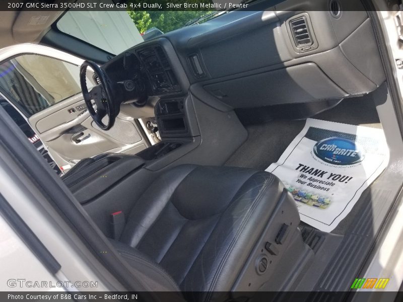 Silver Birch Metallic / Pewter 2007 GMC Sierra 3500HD SLT Crew Cab 4x4 Dually