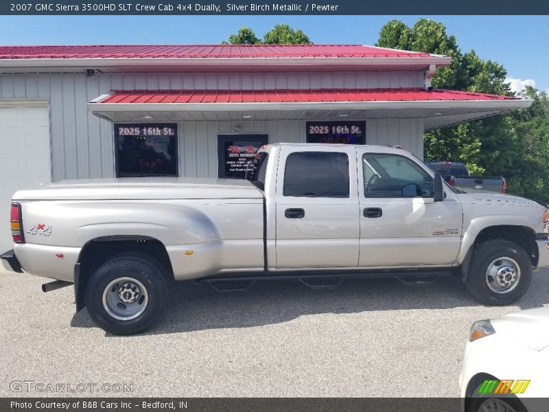 Silver Birch Metallic / Pewter 2007 GMC Sierra 3500HD SLT Crew Cab 4x4 Dually